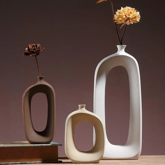 Brushed Ceramic Vase Collection - Ardimora